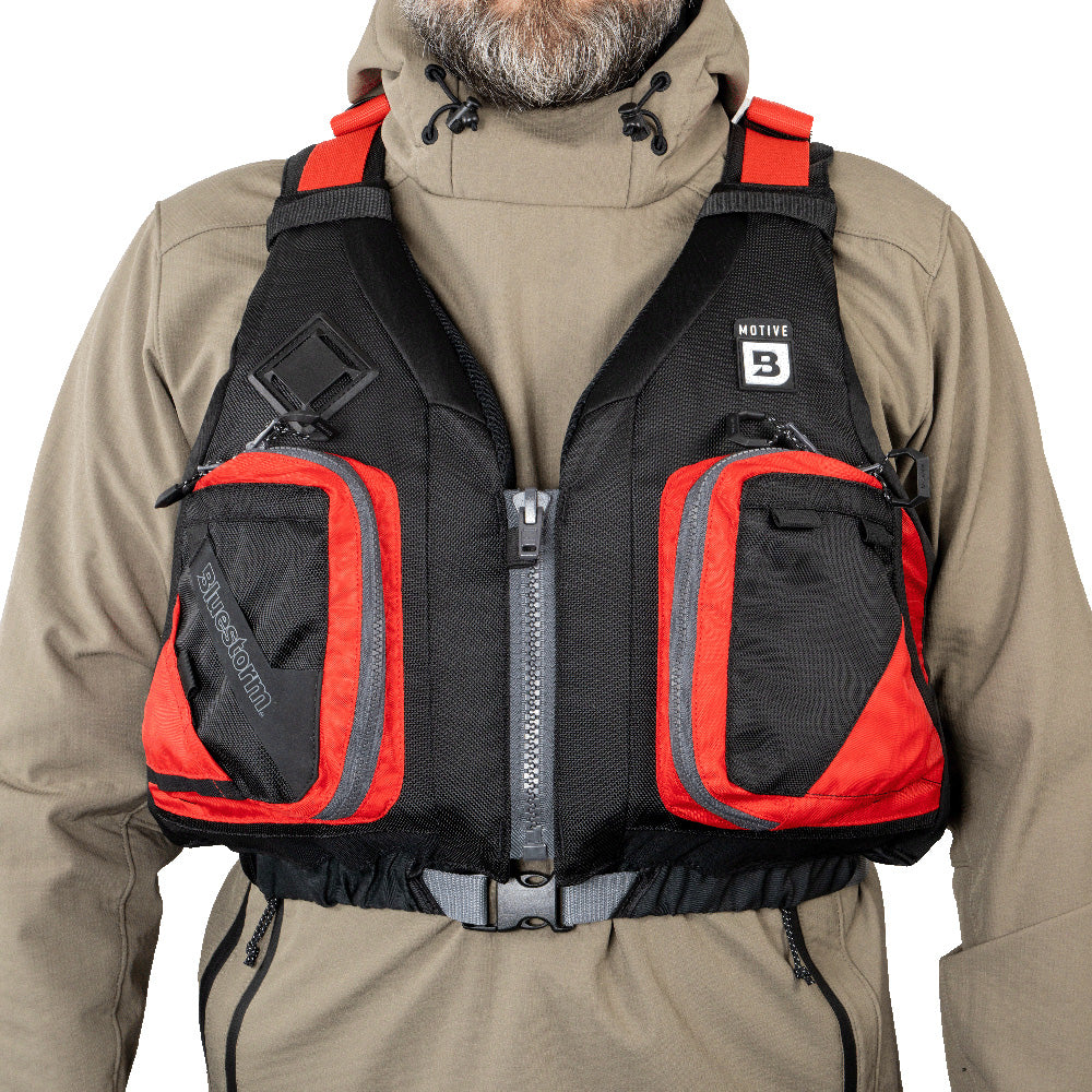 Bluestorm Motive Kayak Fishing Vest - Nitro Red - 2XL/3XL - Boat Gear USA