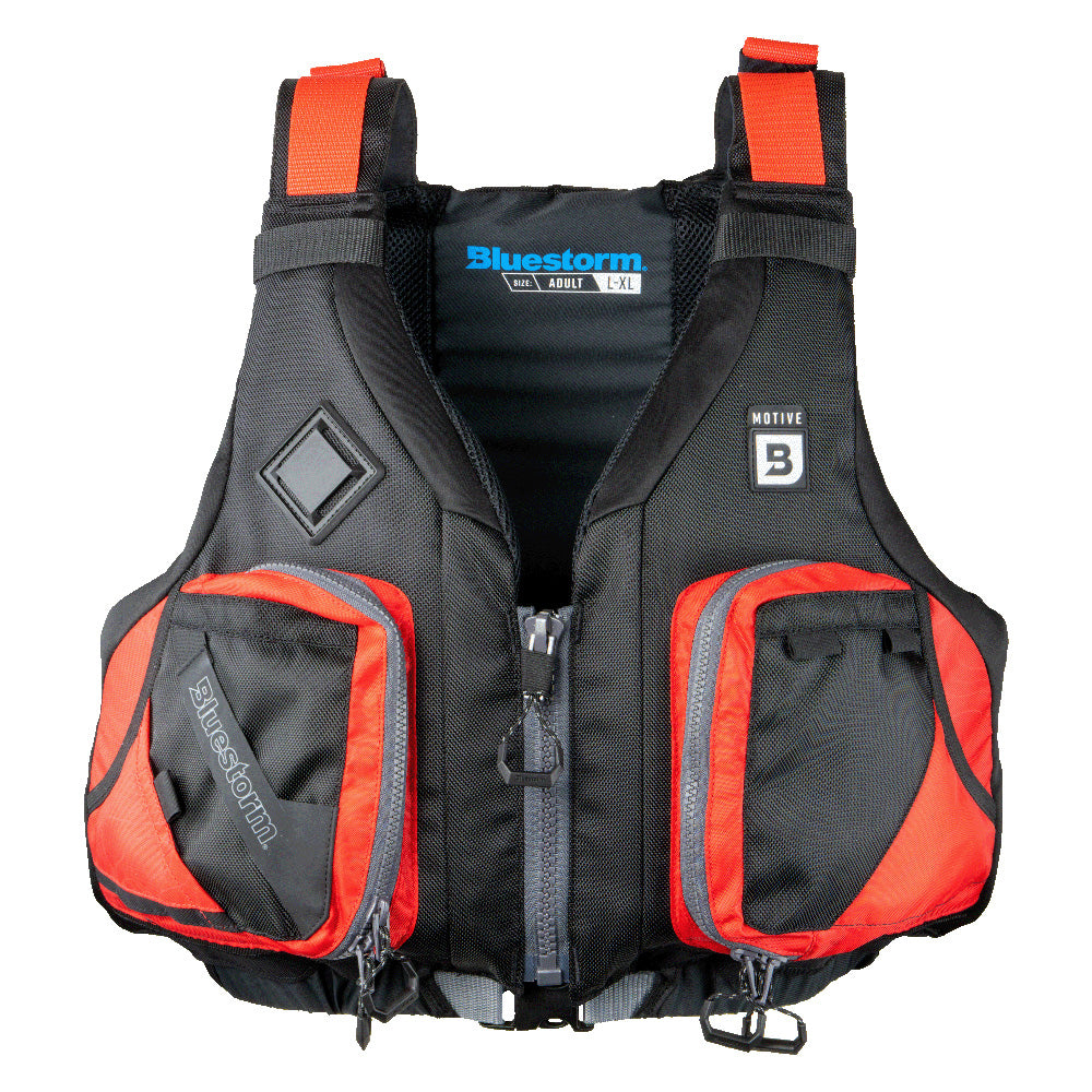 Bluestorm Motive Kayak Fishing Vest - Nitro Red - L/XL - Boat Gear USA