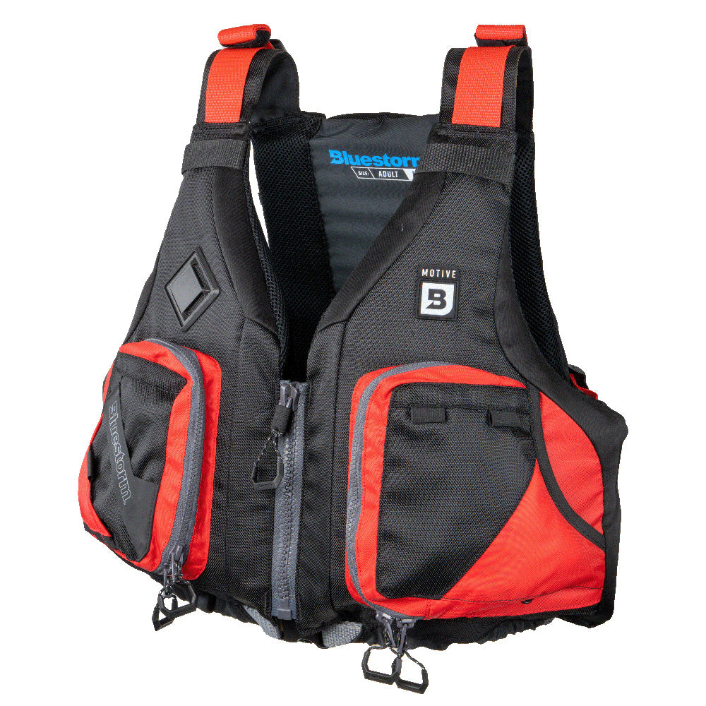 Bluestorm Motive Kayak Fishing Vest - Nitro Red - S/M - Boat Gear USA