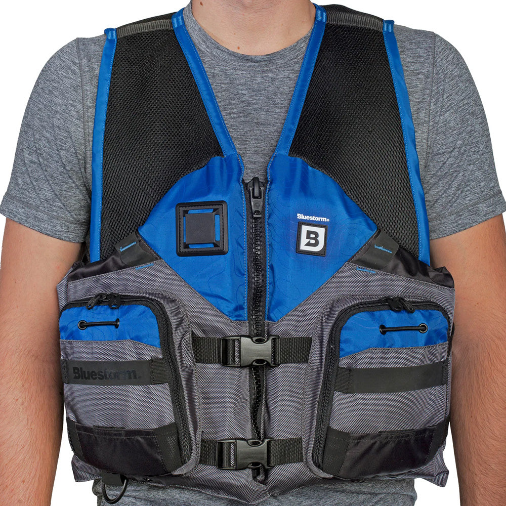 Bluestorm Sportsman Adult Mesh Fishing Life Jacket - Deep Blue - 2XL/3XL - Boat Gear USA