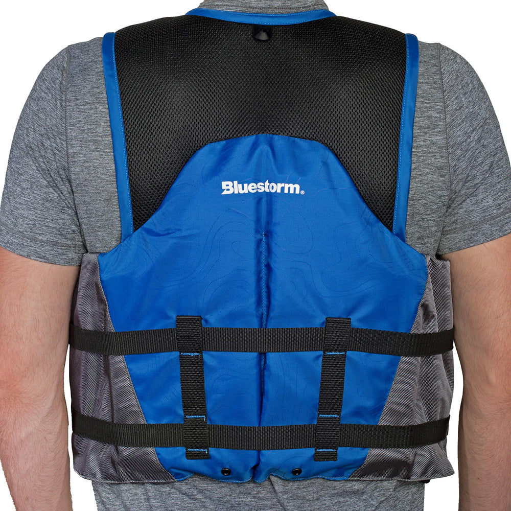 Bluestorm Sportsman Adult Mesh Fishing Life Jacket - Deep Blue - 2XL/3XL - Boat Gear USA