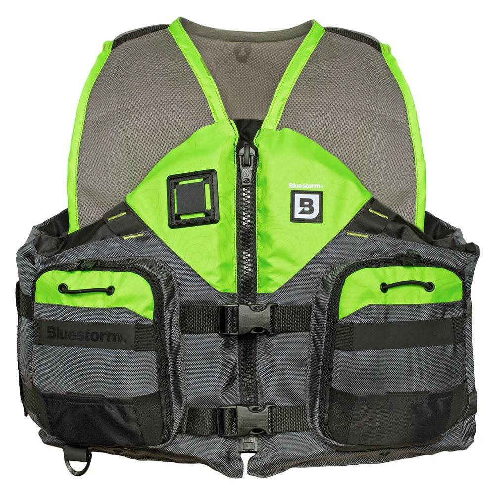 Bluestorm Sportsman Adult Mesh Fishing Life Jacket - Hi-Vis - 2XL/3XL - Boat Gear USA