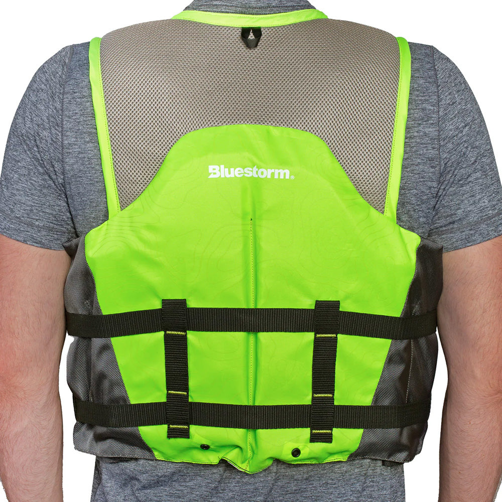 Bluestorm Sportsman Adult Mesh Fishing Life Jacket - Hi-Vis - 2XL/3XL - Boat Gear USA