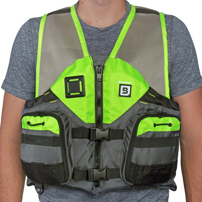 Bluestorm Sportsman Adult Mesh Fishing Life Jacket - Hi-Vis - 2XL/3XL - Boat Gear USA