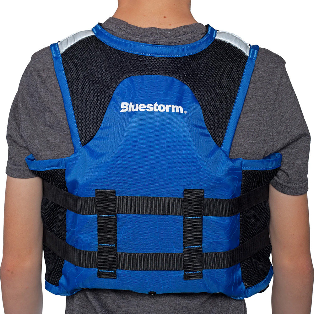 Bluestorm Sportsman Youth Mesh Fishing Life Jacket - Deep Blue - Boat Gear USA