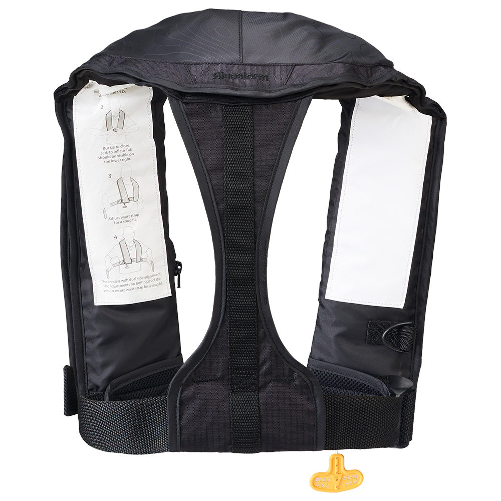 Bluestorm Stratus 35 Auto Type II Inflatable PFD - Apex Black - Boat Gear USA