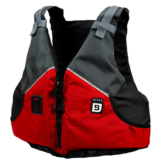 Bluestorm Trek Adult Universal Paddling Vest - Nitro Red - Boat Gear USA