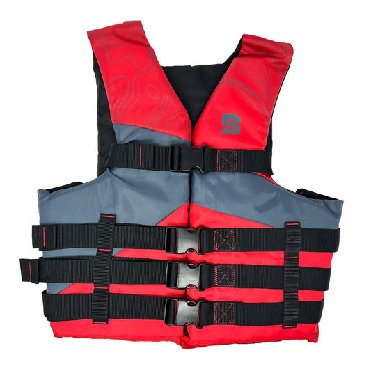 Bluestorm Type III Adult Universal Foam Life Jacket - Red - Boat Gear USA