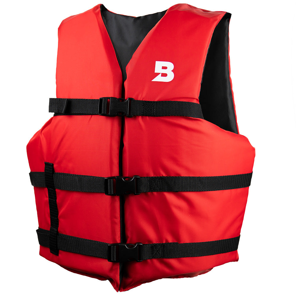 Bluestorm Type III General Boating Adult Universal Foam Life Jacket - Red - Boat Gear USA