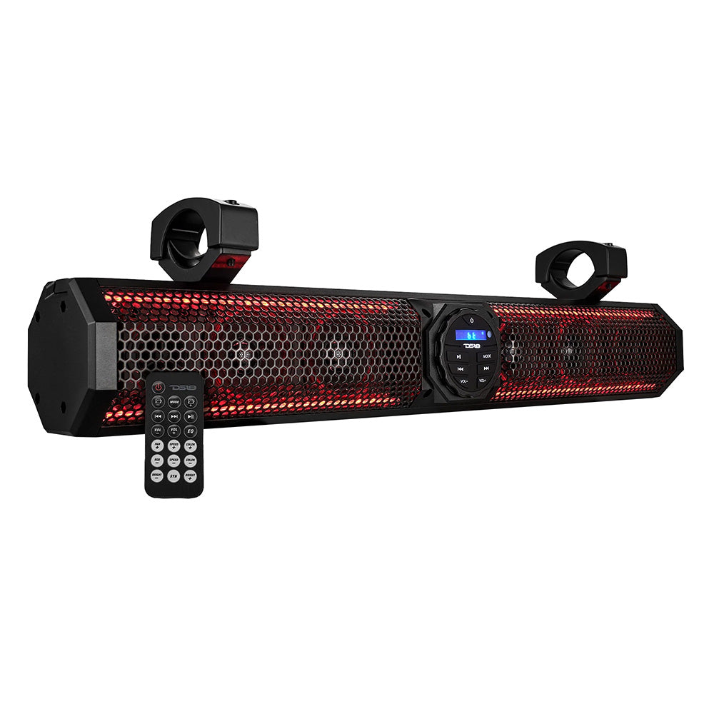 DS18 26" Marine Amplified Sound Bar w/Bluetooth 600W w/6 Speaker System & RGB LED - Boat Gear USA