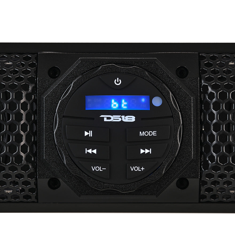 DS18 26" Marine Amplified Sound Bar w/Bluetooth 600W w/6 Speaker System & RGB LED - Boat Gear USA