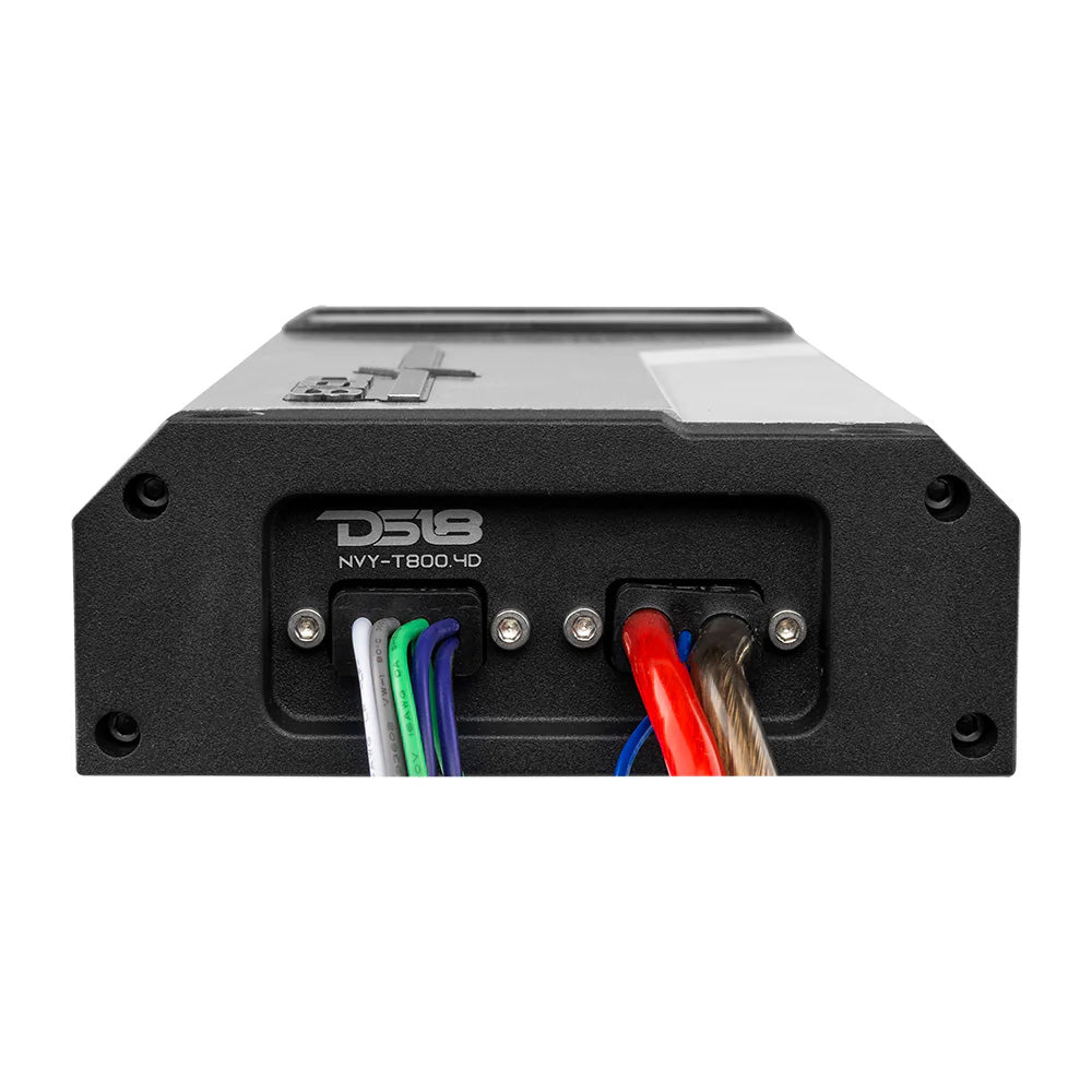 DS18 4-Channel Marine Waterproof Amplifier - Class D Full-Range - 4 Ohms 200x4 RMS - Boat Gear USA