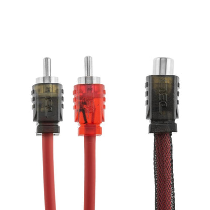 DS18 Advance Ultra Flex RCA Y Connector Cable- 1 Female to 2 Male - Boat Gear USA