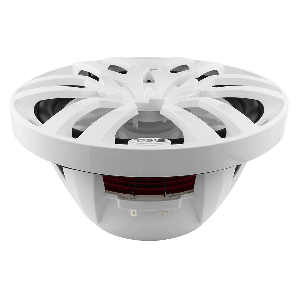 DS18 HYDRO 10" 2-Way Marine Speakers w/Bullet Tweeters & Integrated RGB LED Lights - White - Boat Gear USA