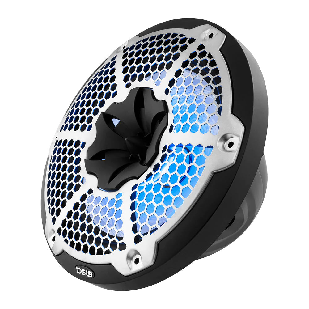 DS18 HYDRO 10" 2-Way Speakers w/Bullet Tweeter & Integrated RGB LED Lights - Black - Boat Gear USA