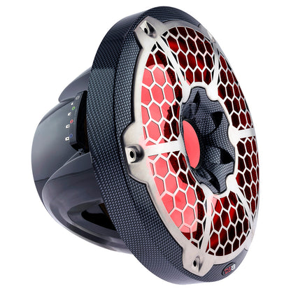 DS18 HYDRO 10" Subwoofer w/RGB Lights - 600W - Carbon Fiber - Boat Gear USA