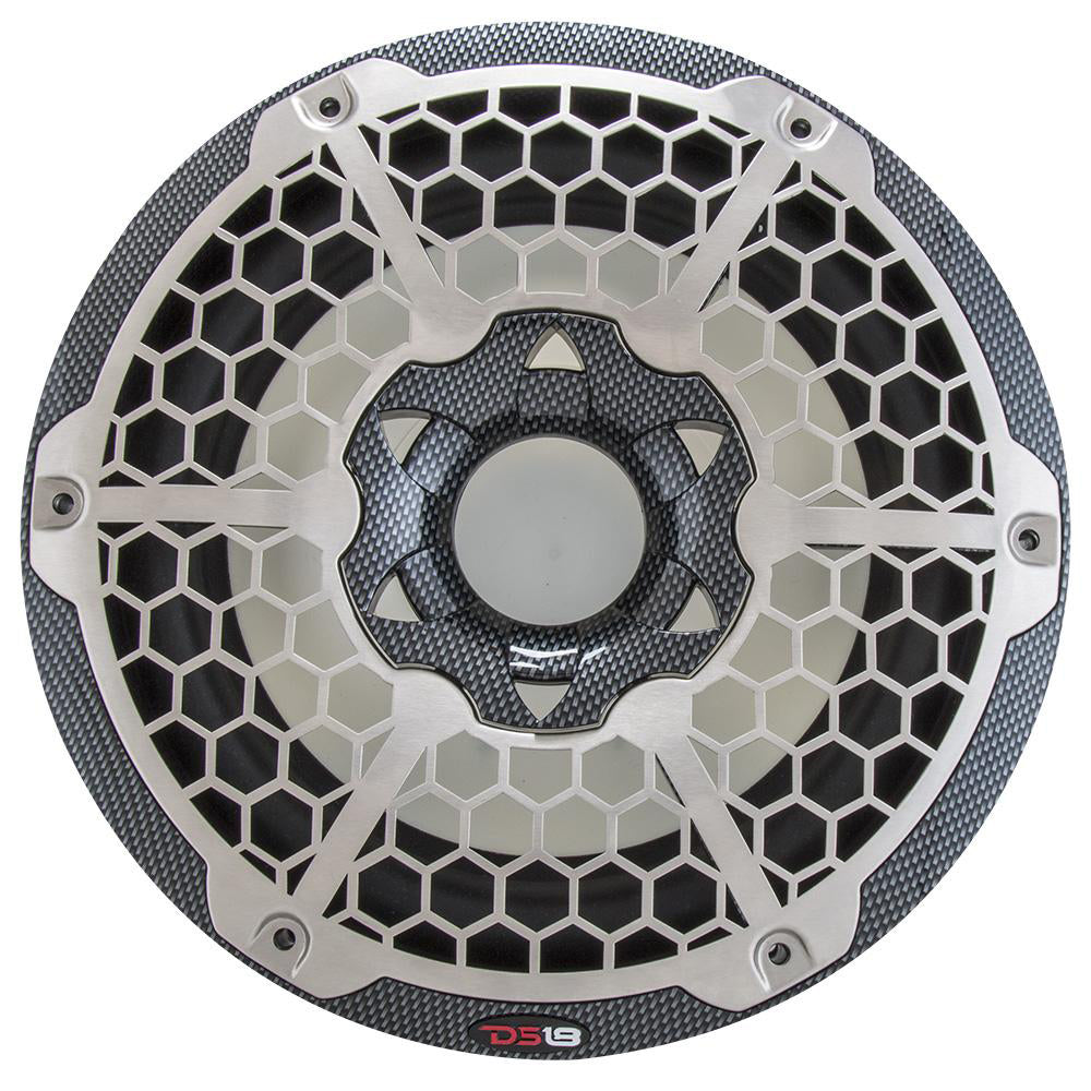 DS18 HYDRO 10" Subwoofer w/RGB Lights - 600W - Carbon Fiber - Boat Gear USA