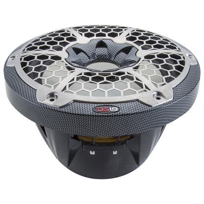 DS18 HYDRO 10" Subwoofer w/RGB Lights - 600W - Carbon Fiber - Boat Gear USA