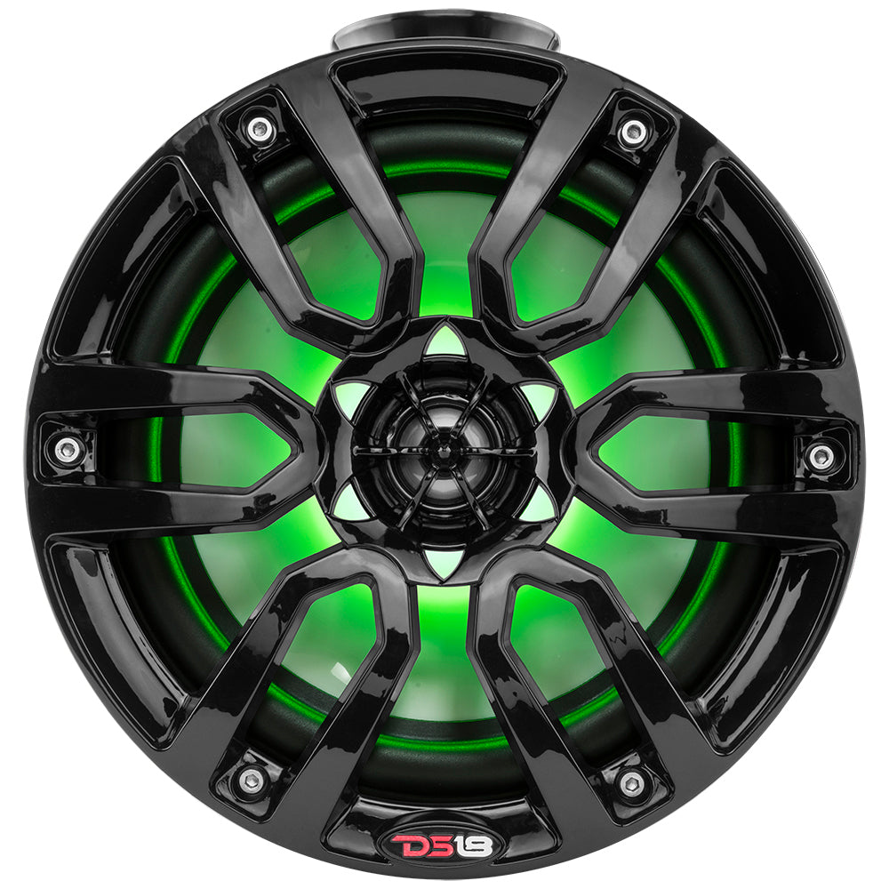 DS18 HYDRO 6.5" Compact Wakeboard Pod Tower w/RGB Light - 300W - Red - Boat Gear USA