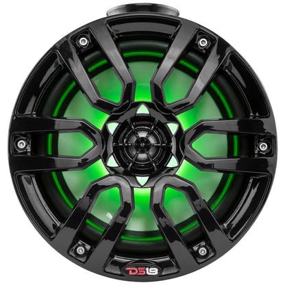 DS18 HYDRO 6.5" Compact Wakeboard Pod Tower w/RGB Light - 300W - Red - Boat Gear USA