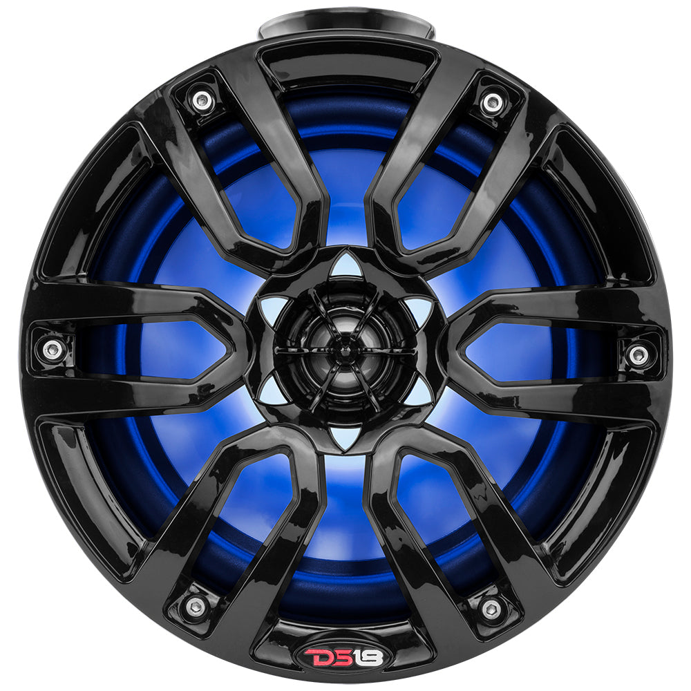 DS18 HYDRO 6.5" Compact Wakeboard Pod Tower w/RGB Light - 300W - Red - Boat Gear USA