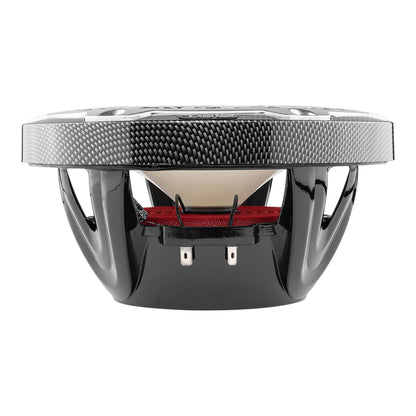 DS18 HYDRO 8" 2-Way Marine Speakers w/RGB LED Lights 450W - Black Carbon Fiber - Boat Gear USA