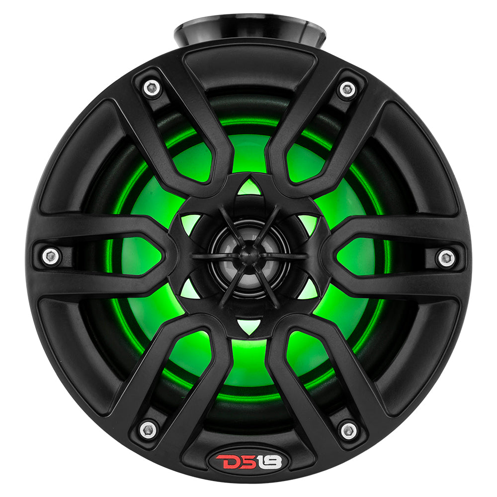 DS18 HYDRO 8" Compact Wakeboard Pod Tower w/RGB Light - 375W - Black - Boat Gear USA