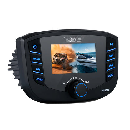 DS18 Marine Headunit TFT Screen - 3 Zones - 4V Output - Bluetooth - RDS 4x50 Watts - Boat Gear USA