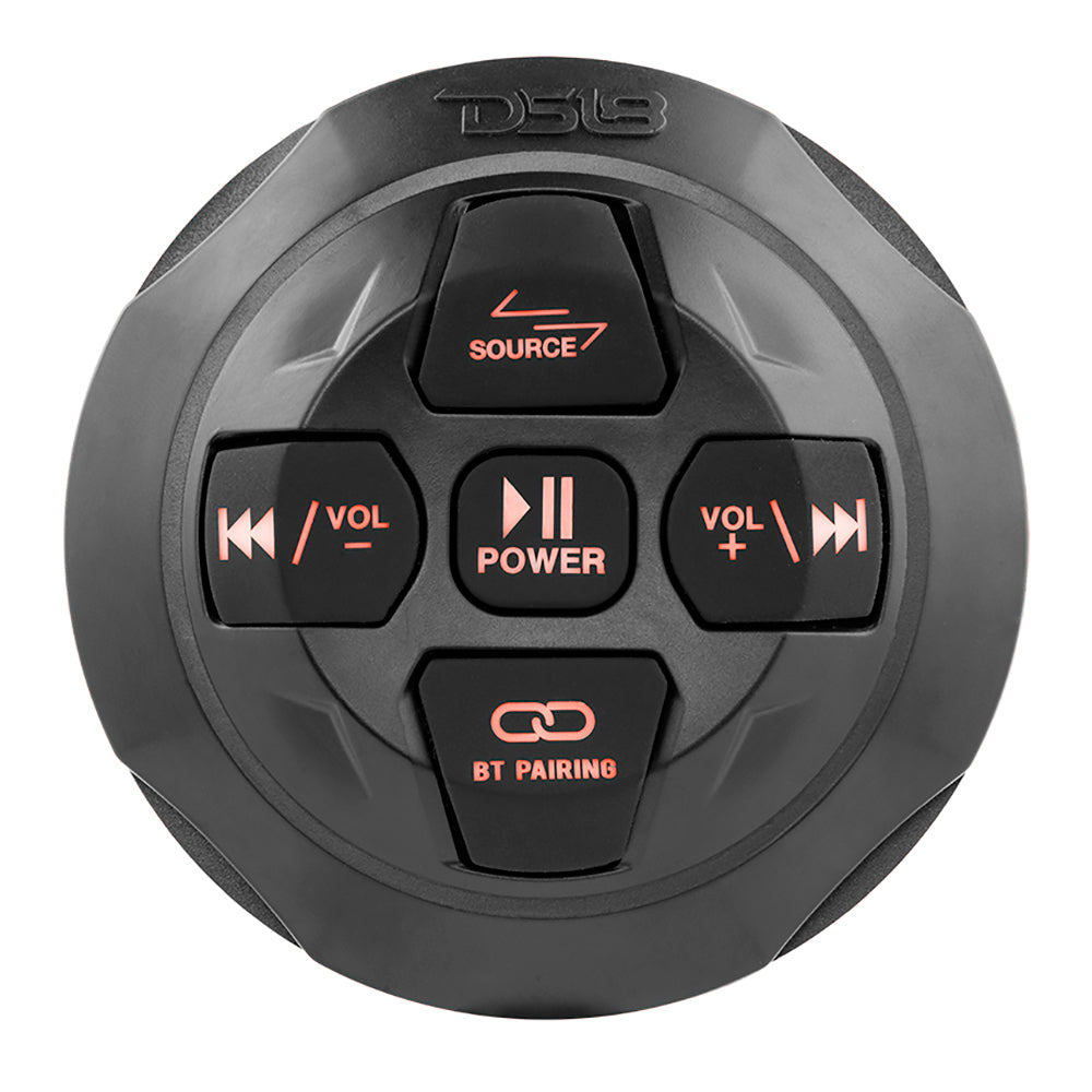 DS18 Marine Waterproof Bluetooth Streaming Audio Receiver Round Controller - f/Android & iPhone - Boat Gear USA