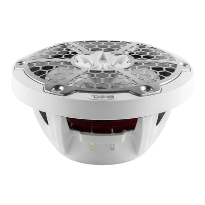 DS18 New Edition HYDRO 8" 2-Way Marine Speakers w/RGB LED Lighting 375W - White - Boat Gear USA