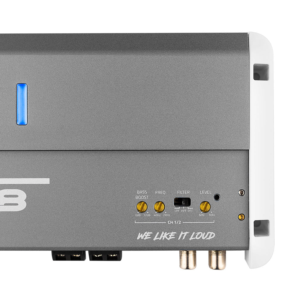 DS18 NXL-M2 Full Range 2 Channel IPX5 Marine Grade Amplifier - 250 x 2W @ 4-Ohm - Boat Gear USA