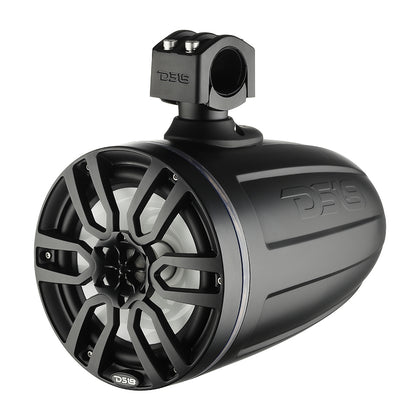 DS18 X Series HYDRO 6.5" Wakeboard Pod Tower Speaker w/RGB LED Lights - 300W - Matte Black - Boat Gear USA
