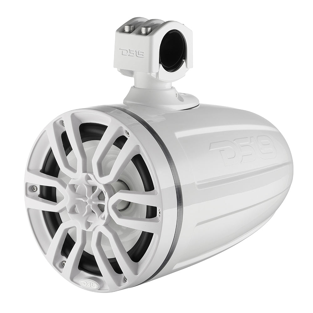 DS18 X Series HYDRO 8" Wakeboard Pod Tower Speaker w/RGB LED Light - 375W - White - Boat Gear USA