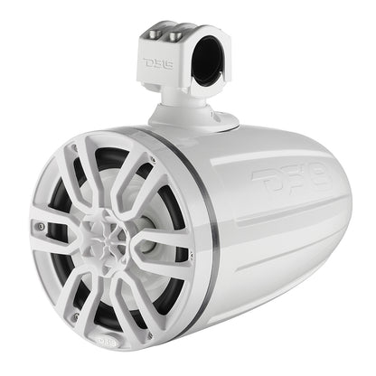 DS18 X Series HYDRO 8" Wakeboard Pod Tower Speaker w/RGB LED Light - 375W - White - Boat Gear USA