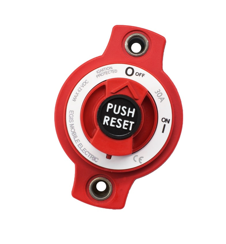 Egis 30a Mini Breaker Disconnect Switch Panel Mount - Boat Gear USA