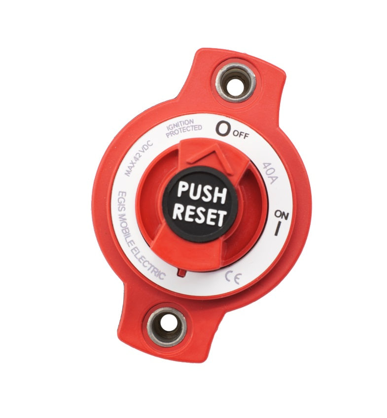 Egis 40a Mini Breaker Disconnect Switch Panel Mount - Boat Gear USA
