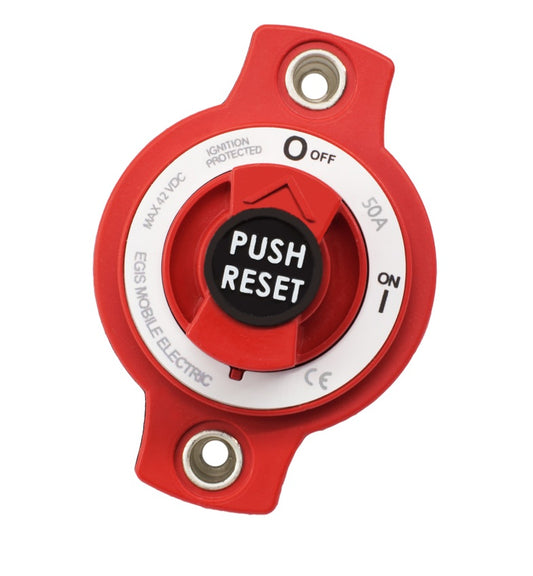 Egis 50a Mini Breaker Disconnect Switch Panel Mount - Boat Gear USA