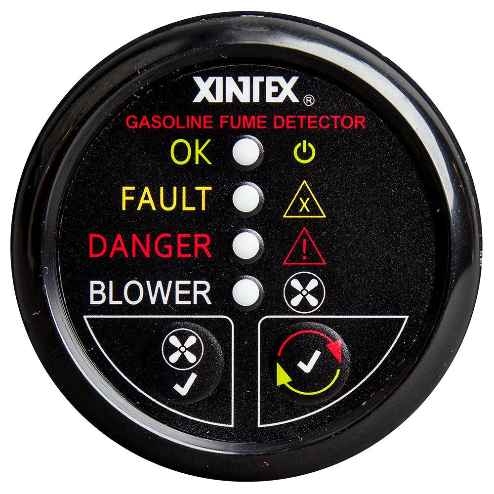 Fireboy-Xintex Gasoline Fume Detector w/Blower Control - Black Bezel - 12V - Boat Gear USA