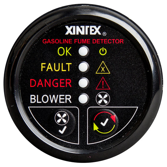 Fireboy-Xintex Gasoline Fume Detector w/Blower Control - Black Bezel - 12V - Boat Gear USA