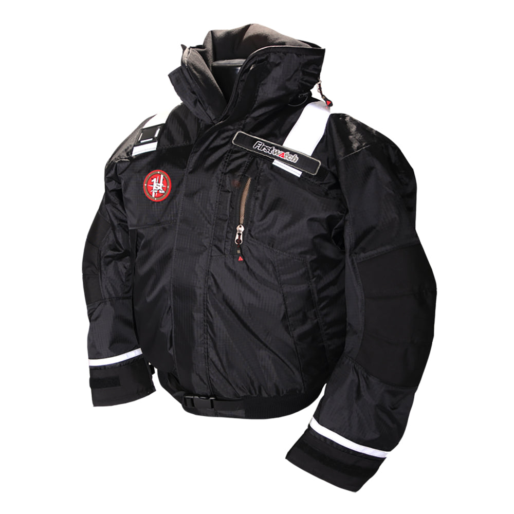 First Watch AB-1100 Flotation Bomber Jacket - Black - Medium - Boat Gear USA