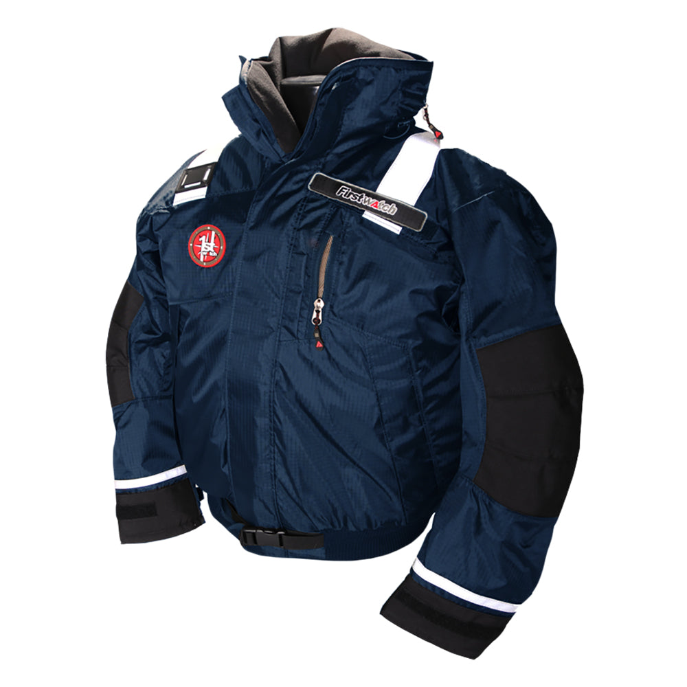 First Watch AB-1100 Flotation Bomber Jacket - Navy Blue - Medium - Boat Gear USA