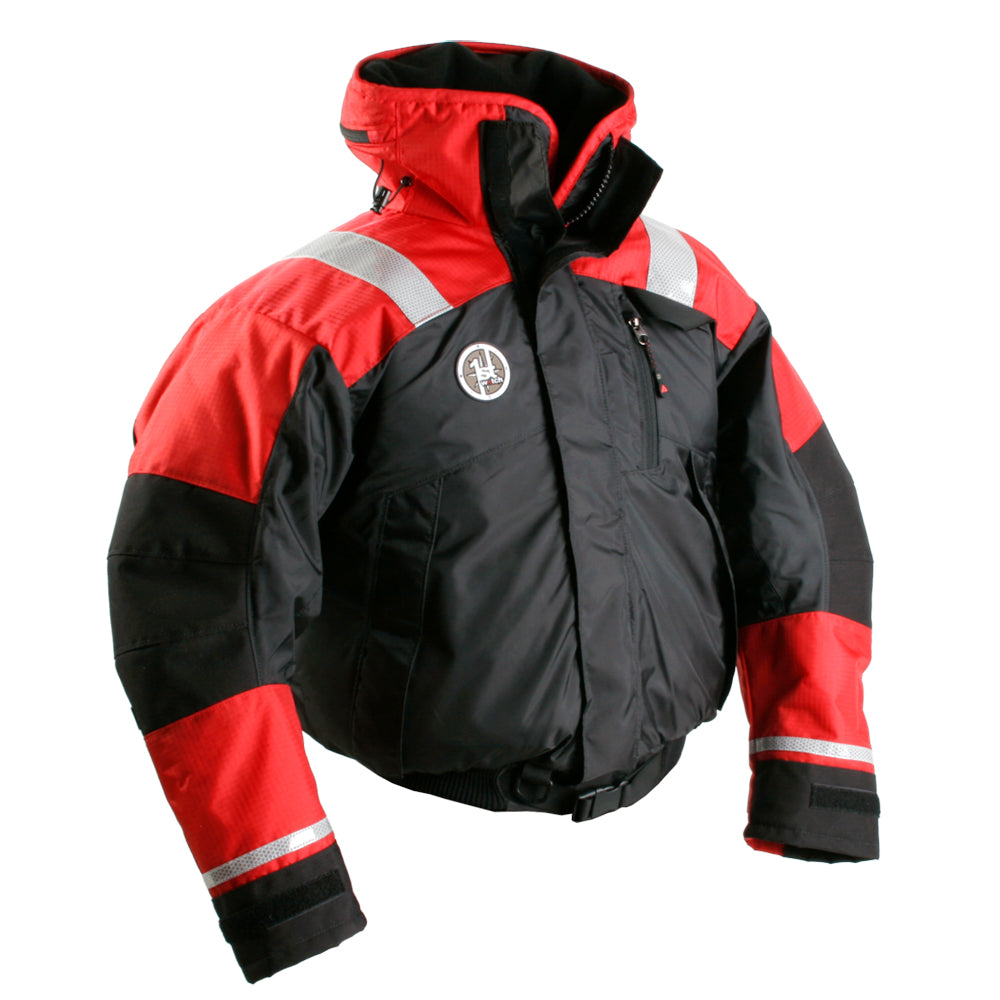 First Watch AB-1100 Flotation Bomber Jacket - Red/Black - Large - Boat Gear USA