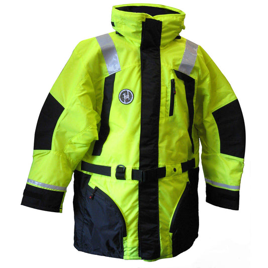 First Watch AC-1100 Flotation Coat - Hi-Vis Yellow - Large - Boat Gear USA