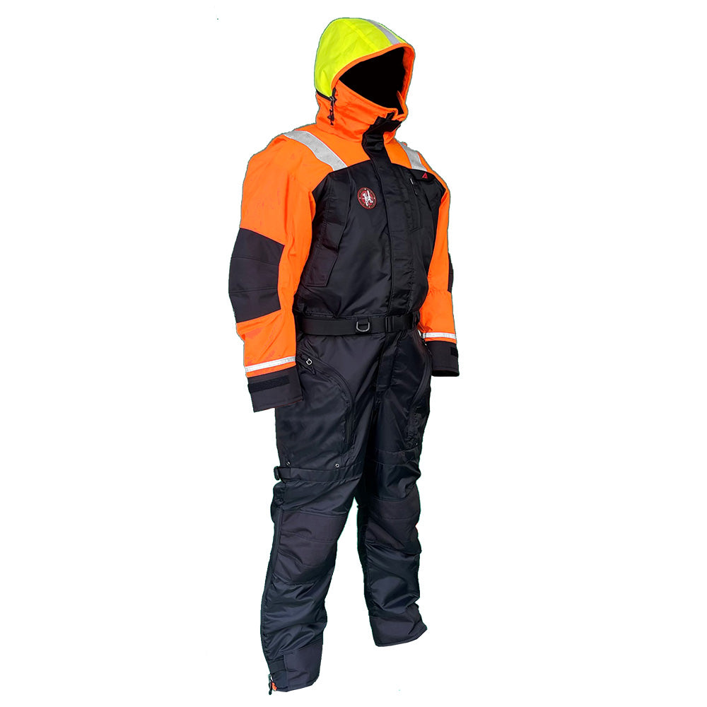 First Watch Anti-Exposure Suit Hi-Vis - Orange/Black - Medium - Boat Gear USA