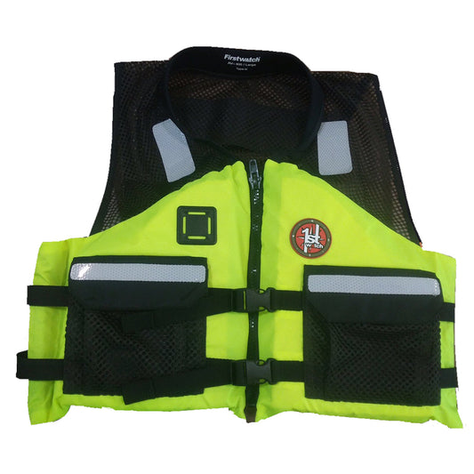 First Watch AV-5001 Crew Vest - Hi-Vis Yellow - Large to XL - Boat Gear USA