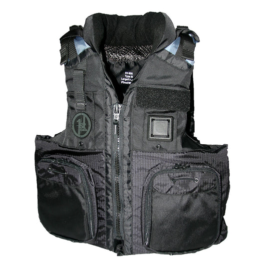 First Watch AV-800 Four Pocket Flotation Vest - Black - Large to XL - Boat Gear USA