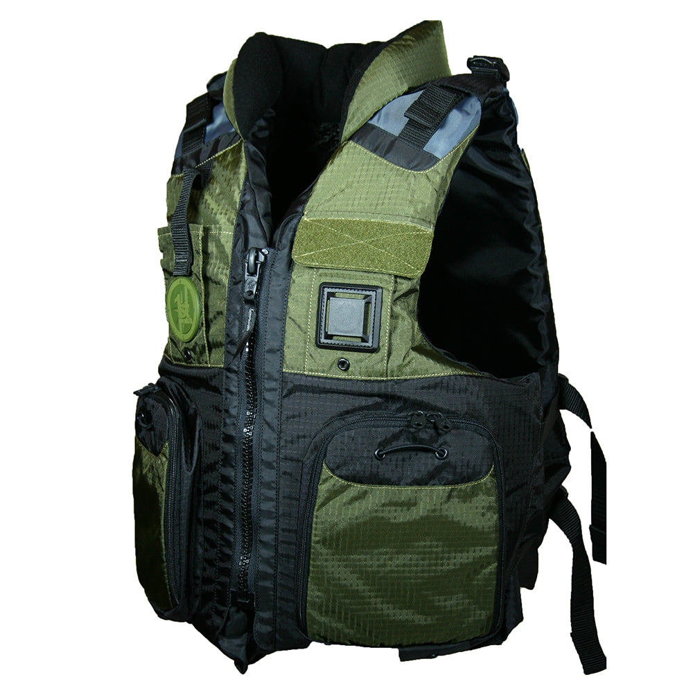 First Watch AV-800 Four Pocket Flotation Vest - OD Green - Large to XL - Boat Gear USA