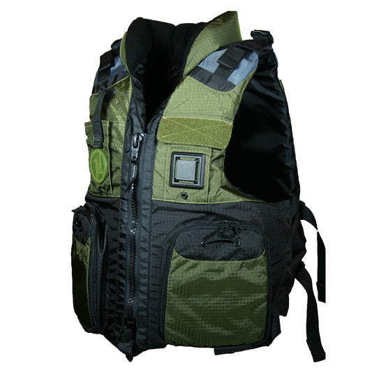 First Watch AV-800 Four Pocket Flotation Vest - OD Green - Small to Medium - Boat Gear USA