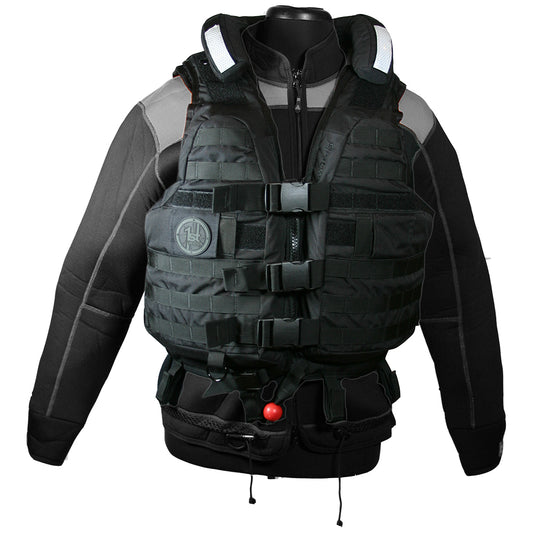 First Watch HBV-100 High Buoyancy Tactical Vest - Black - XL to 3XL - Boat Gear USA