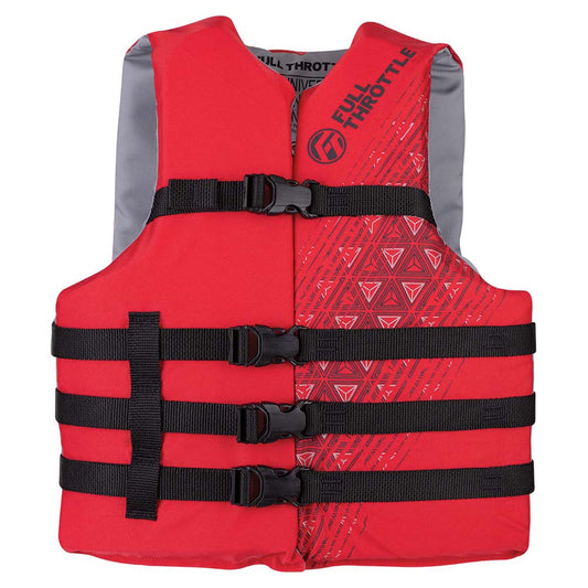 Full Throttle Adult Oversized Ski Life Jacket - Red - Boat Gear USA